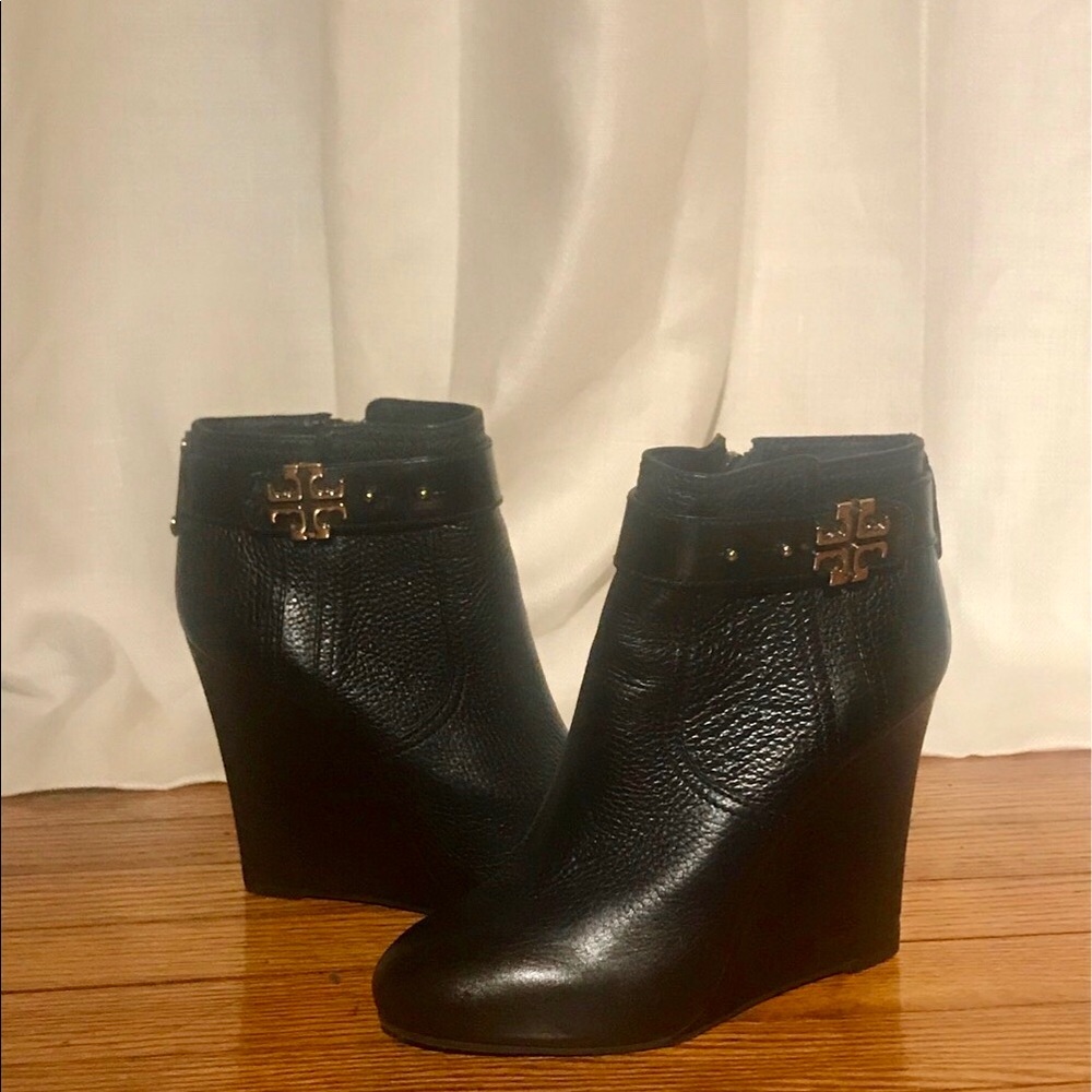 Tory Burch Black Leather Booties